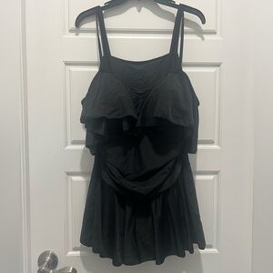 Elegant Black Women's One-Piece Swimsuit